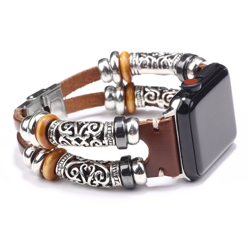 Geeignet für Iwatch-Armband aus echtem Leder, Uhrenarmband, Smartwatch-Zubehör, Uhrenarmband für Herren_voghion.com