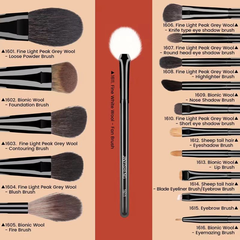 Beauty & Health Jinyisheng Animal Hair Makeup Brush Set 16 Pieces Of Makeup Brushes Soft And Non Piercing Popular Beauty Tools_voghion.com