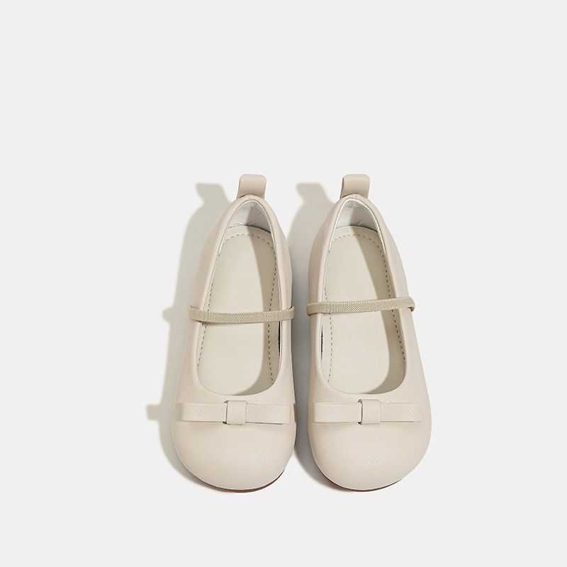 Zapatos para niños, primavera y otoño, nuevo estilo, zapatos de princesa de suela blanda para niñas, con lazo y banda elástica, zapatos individuales de cuero versátiles de alto rendimiento._voghion.com