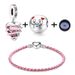 Braccialetti con ciondoli, design semplice, accessori di lusso fai da te, bracciale in pelle rosa con corona dell'amore_voghion.com