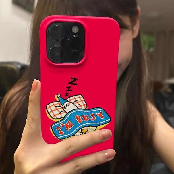 Busy Duck 15 Promax Phone iPhone 14 Minimalist 13/12 Hard Case 11/xs/7/8p Film_voghion.com