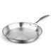 SOGA Stainless Steel Fry Pan 34cm Frying Pan Top Grade Induction Cooking FryPan_voghion.com
