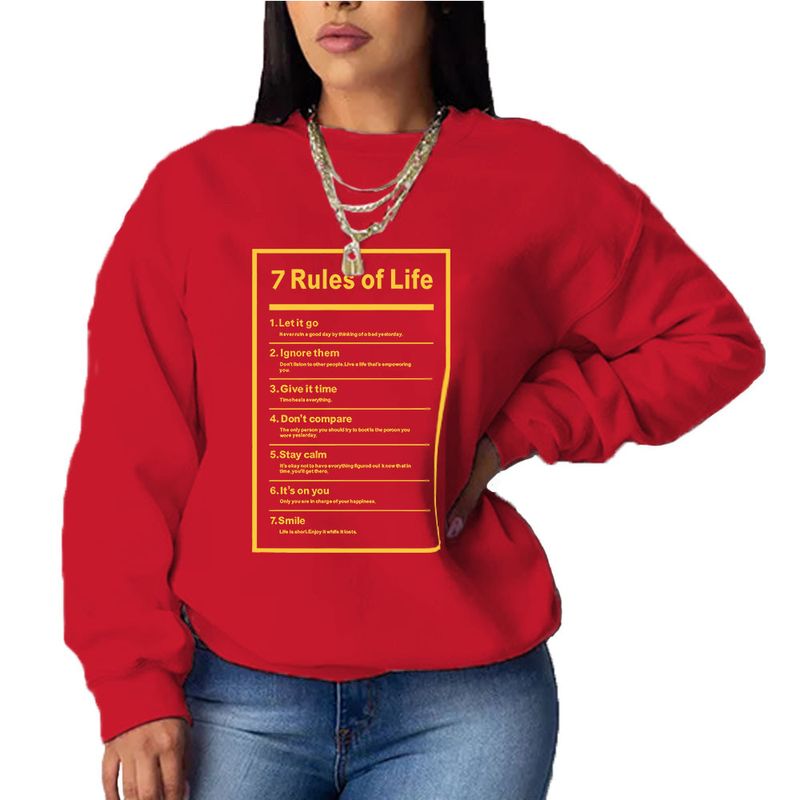 N8889R4 Großes Herbst-/Winter-Top für Damen, bedruckt, ohne Hut, lockerer, vielseitiger Langarmpullover_voghion.com
