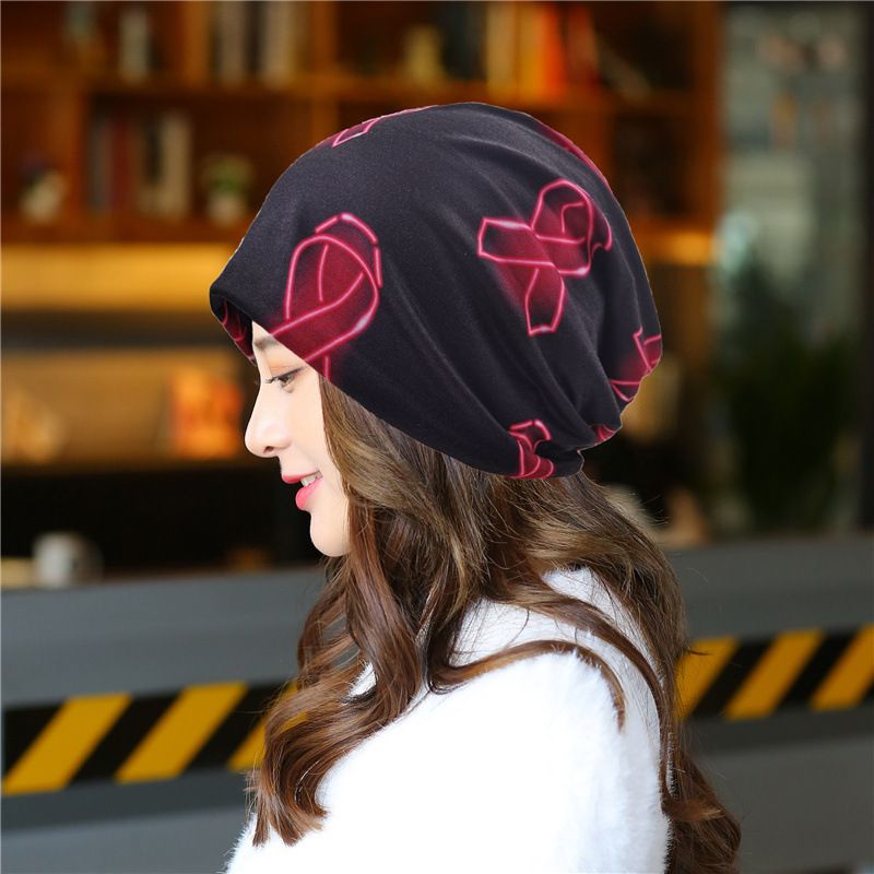 Autumn Bow Hooded For Women's Multi Functional Korean Edition Headband, Headguard, Sleeping Hat, Stacked Moonlight Hat_voghion.com