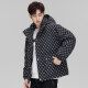 Men's & Women's Winter Short Down Jacket With Detachable Hood, Lightweight Warm Puffer Coat, Printed Design, Loose Fit_voghion.com
