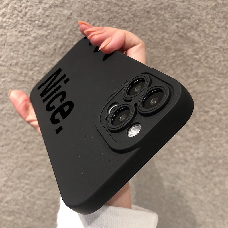 Anglický pěkný minimalistický kryt Promax vhodný pro iPhone 15 14 13/12/11 měkký silikonový kryt 7p_voghion.com