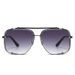 ActiveGo ActiveGo Personalized European And American New Style Double Bridge Metal Cut Edge INS Face Slimming Square Frame Trendy Unisex_voghion.com