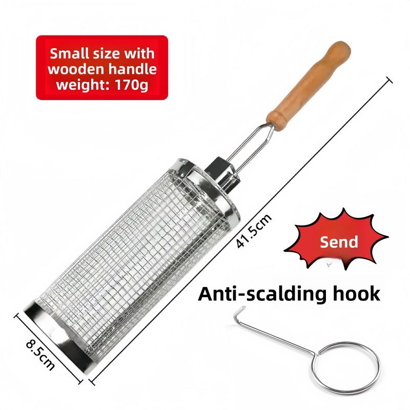 Grill Cage Home Round Family Rotisserie Outdoor Supplies Zibo BBQ Smoker Grilling Net Full Set_voghion.com