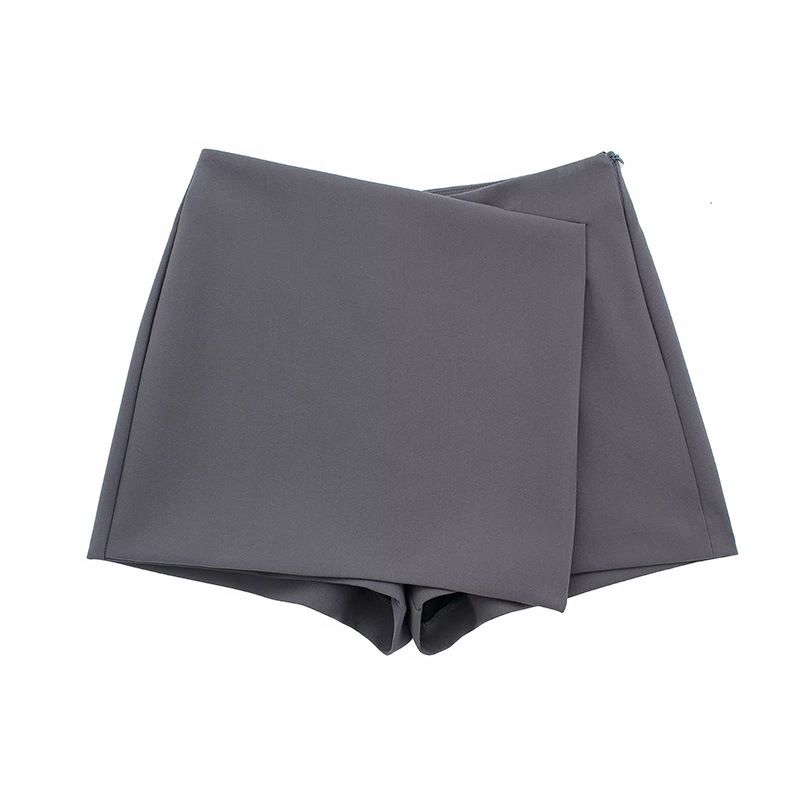 Women's solid color street fashion casual multi-color symmetrical culottes_voghion.com