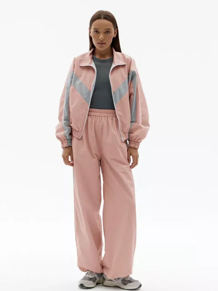 Trendy Casual Damen Langarm Color Block Hoodie & Hose Set - Streetwear Outfit für Mode & Komfort_voghion.com