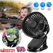 2X Portable Mini 3Speeds USB Rechargeable Cooling Fan Clip On Desk Baby Stroller_voghion.com