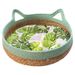 All-Season Cool Nest Rattan Woven Basket Scratching Board Hand-Woven Sleeping Removable Washable Summer Cat Bed_voghion.com