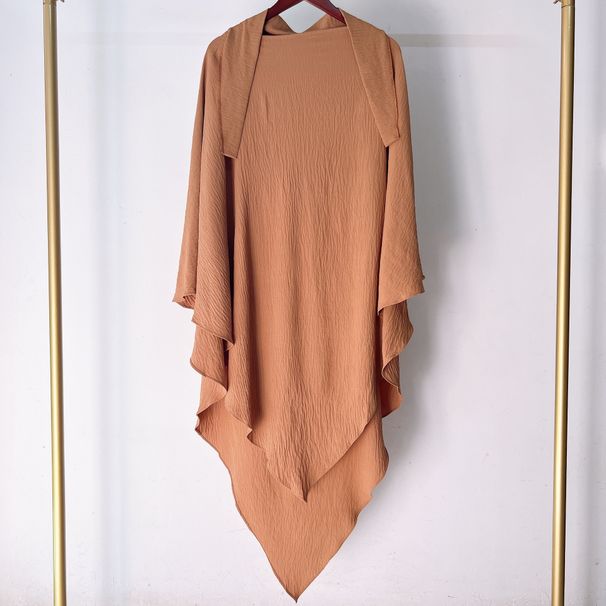 Damenbekleidung Neuer süßer und frischer zweiteiliger einfarbiger langer Rock + einlagiger Schal_voghion.com