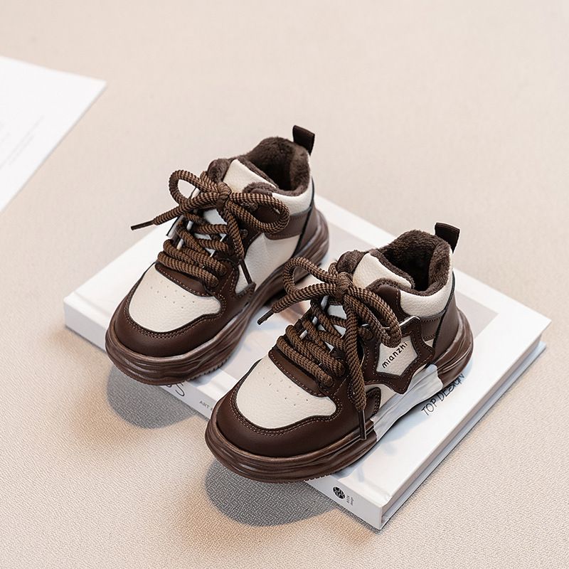 Children's Autumn And Winter 2025, New Style Girls' Sports With Plush Insulation Girls, Two Cotton Board For Boys'_voghion.com