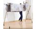 SOGA 2.4m Portable Standing Clothes Drying Rack Foldable Space-Saving Laundry Holder With Wheels_voghion.com