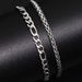 Stainless Steel Twist Chain Two-Piece Set Bracelet Hip-Hop Trendy Men's Accessories_voghion.com