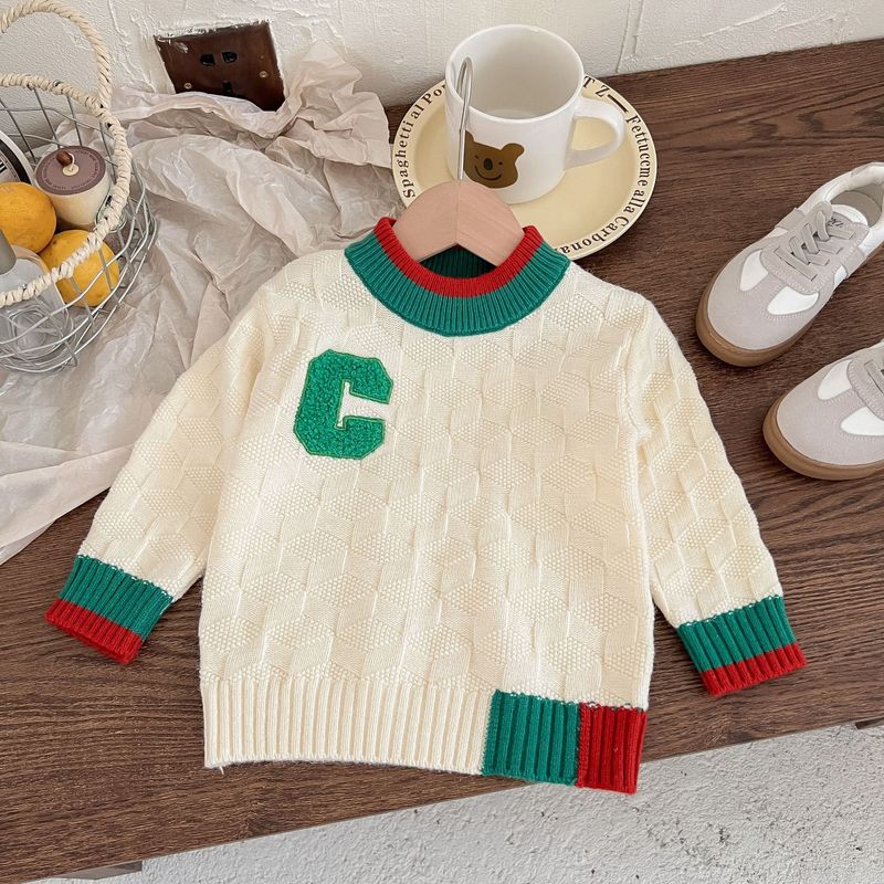 JINYONG 2024 Autumn/Winter Children's Sweater Coat, Boys' Cowboy Spliced Two Piece Cardigan, Fashionable Clothes_voghion.com