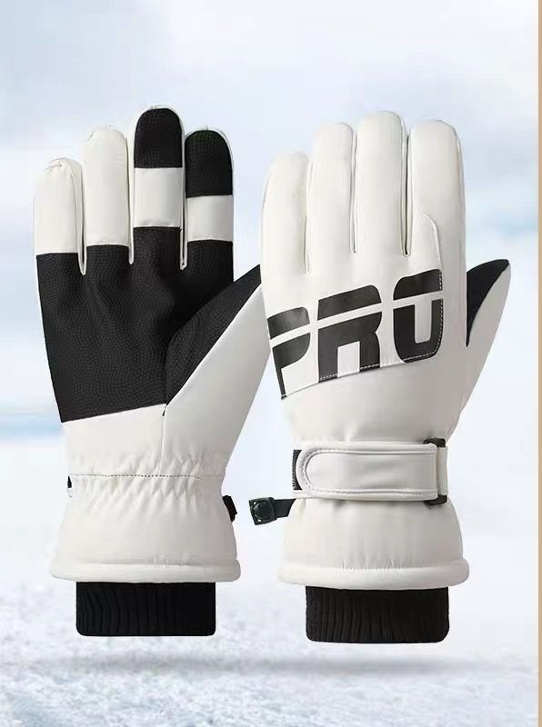 Skiën voor vrouwen in de winter, met een touchscreen-pluche isolatie om warm, winddicht en waterdicht te blijven. Motorrijden_voghion.com