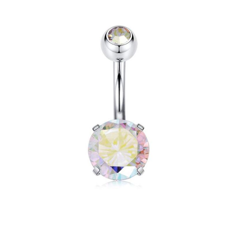 Set zircon navel nail human body piercing stainless steel navel piercing jewelry_voghion.com