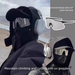 Cycling Windproof Sand Unisex UV Protection Sunglasses Climbing Skiing Mountaineering Goggles Black Frame White Mercury_voghion.com