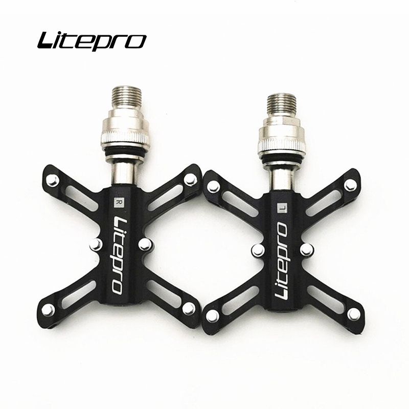 Litepro Ultra-light Folding Bike Butterfly Quick Release Pedal Lightweight Aluminum Alloy DU Bearing_voghion.com