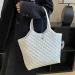 Borsa a tracolla alla moda, grande capacità, da donna, con pieghe a rombo, ricamo a filo, da ascella, borse a mano, tote bag_voghion.com