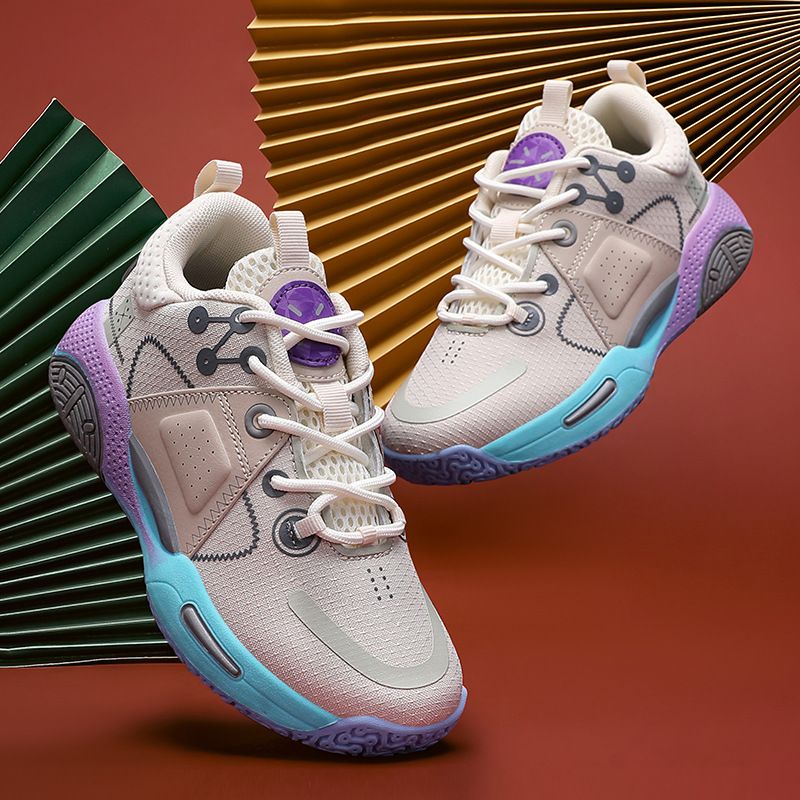 Boys' Professional Basketball Shoes, Campus Competitions, Anti Slip Training, Shock-absorbing Mesh, Boys' And Girls'_voghion.com