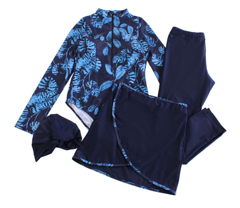 Women's Muslim Swimwear Large Size Four-piece Swimsuit _voghion.com