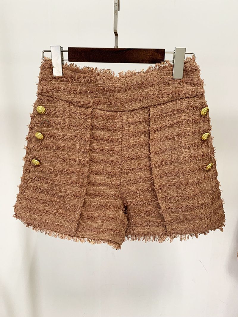 Women's New Style Star Fashion Fringed Tweed Slim Blazer_voghion.com