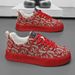 Canvas Schuhe Männer Low Top Sommer 2024 Neue Nische Low Top Gedruckt Bord Schuhe Männer Dicke Sohle Sport Casual Mode Schuhe_voghion.com