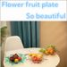 Multifunktionaler Obstteller mit Blumenimitat, Heimtextilien, Wohnzimmer, neues Ornament, große Kapazität, sturzsicherer Obstteller, Trockenobstteller_voghion.com