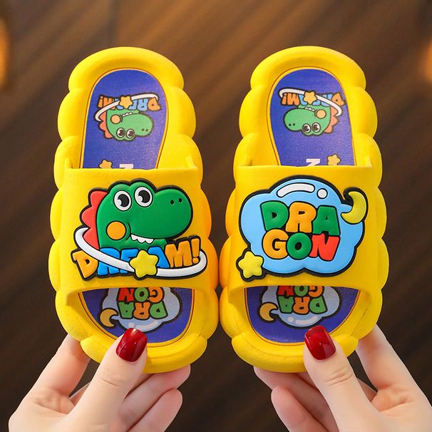 Summer Cartoon Dinosaur Soft Bottom Non Slip Children's Slippers_voghion.com