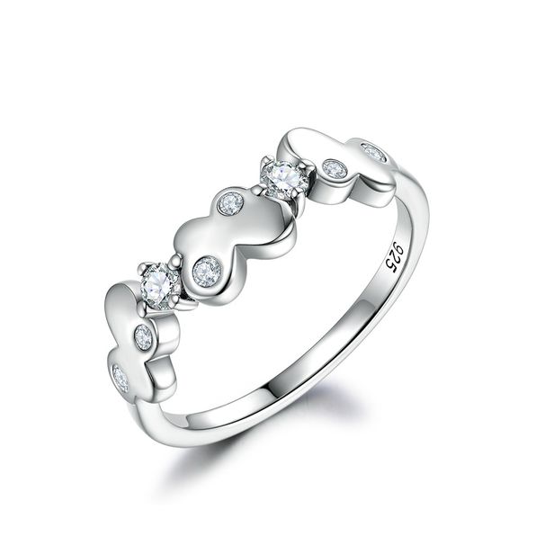 Anelli Anello alla moda Anello di nicchia Design a farfalla Anello in argento puro Argento leggero Lusso Anello in argento sterling 925 Stile femminile di fascia alta Ins_voghion.com