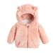 Jaquetas infantis meninos e meninas outono e inverno roupas de algodão grosso infantil bebê coral fleece jaqueta infantil com capuz de algodão felpudo_voghion.com