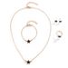 Women's Five-Pointed Star Jewelry Set - Trendy Alloy Necklace & Bracelet, Fashionable Matching Accessories Gift_voghion.com