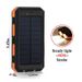 Strong Waterproof With LED Light, 20,000 MAh, Compass, Solar Power Bank For Mobile Phones, USB Interface_voghion.com
