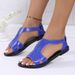 Flat For Women In The Summer Of 2025, New Round Open Toe Design, Side Empty Bag, Heel Outer, Oversized Sandals_voghion.com
