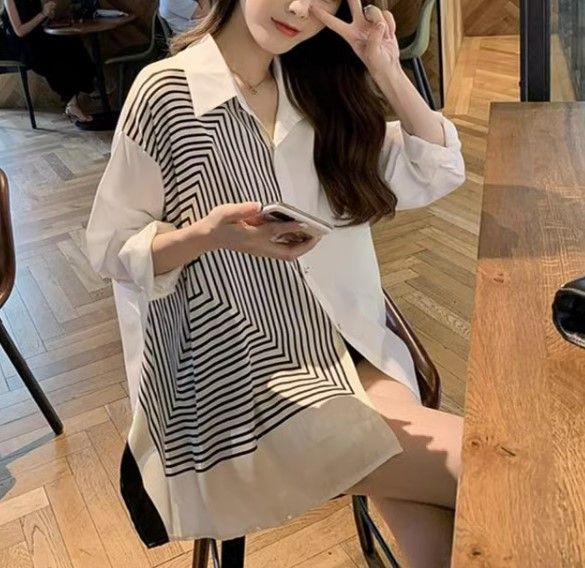 2024 Spring/Summer New Korean Edition Irregular Design Girl Wearing Style Temperament Top Shirt_voghion.com