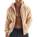 2025 Herfst Winter Fleece Warme Wollen Trui Jas Casual Capuchon Cardigan_voghion.com