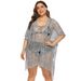 plus size women's loose irregular hollow see-through beach bikini blouse_voghion.com