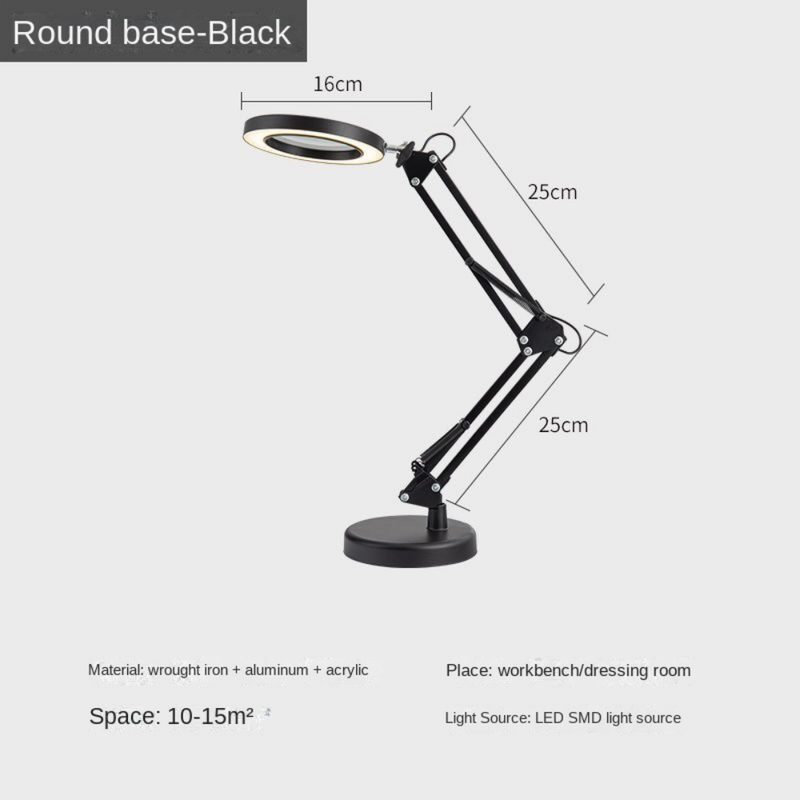 USB 5X Lupe Schreibtischlampe Lupe 64 LED Leselampe 3 Farben Dimmen für Schweißen/Schönheit_voghion.com