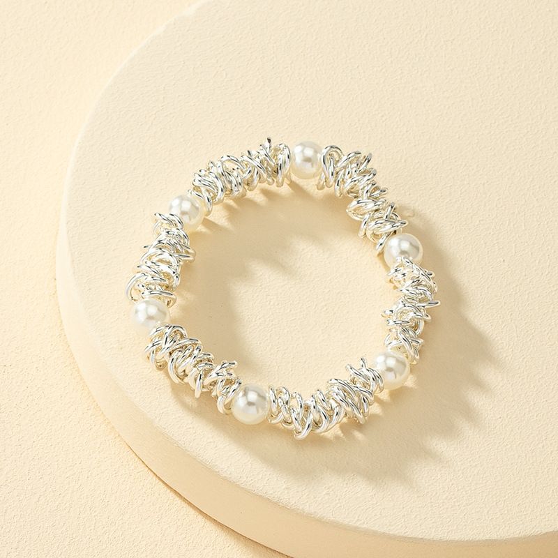 Bracciale con catena di perle alla moda 2021 per donna, accessori Qingdao semplici e alla moda_voghion.com