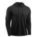 Sweat à capuche de performance pour homme - Haut de course slim évacuant l'humidité pour l'automne et l'hiver, vêtement de fitness léger à séchage rapide avec capuche réglable_voghion.com