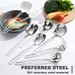 Set di utensili da cucina in acciaio inossidabile – 8 pezzi: spatola forata, cucchiaio forato e forchettone per pasta – utensili resistenti al calore e antiscivolo con manico cavo_voghion.com