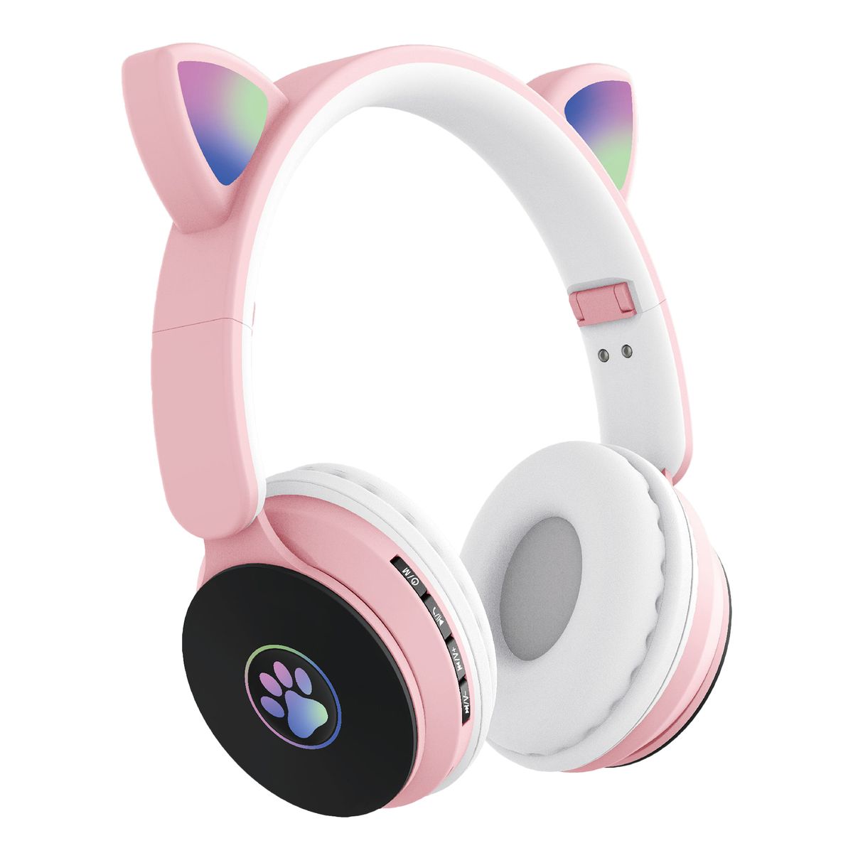 ST77M Lovely Cat Ear Shape Luminous Bluetooth-compatible 5.0 Headphone Wireless Headset For Mobile Phone_voghion.com