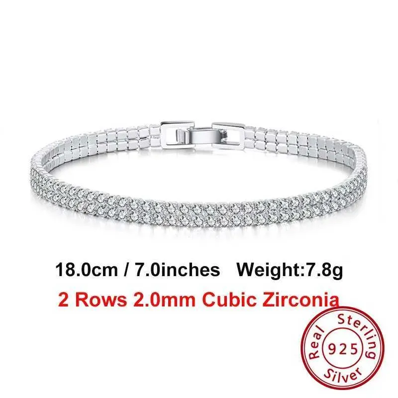 Designer ORSA JEWELS Bracciale tennis da donna in argento sterling 925 con montatura a castone da 2530 mm, zirconi cubici, fatto a mano_voghion.com