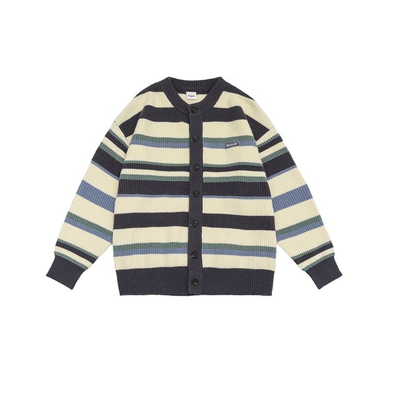 Cardigan invernale a righe da uomo e da donna in stile college NEOISM, maglione lavorato a maglia per coppia MY8316_voghion.com