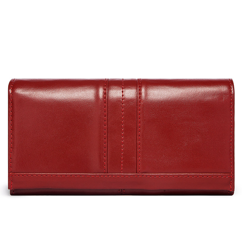 RFID top layer cowhide long bag with multiple card slots, mobile phone bag, handbag, leather wallet, women's wallet_voghion.com