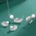 Orecchini con perle in argento Sterling S, collana con ciondolo, gioielli per donne, orecchini di design con piume di cristallo splendente_voghion.com
