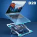 100% Authentic Product LZ-D20 Notebook Cooling Pad Aluminum Alloy Bracket Semiconductor Refrigeration Multi Angle Adjustable Laptop/Tablet_voghion.com